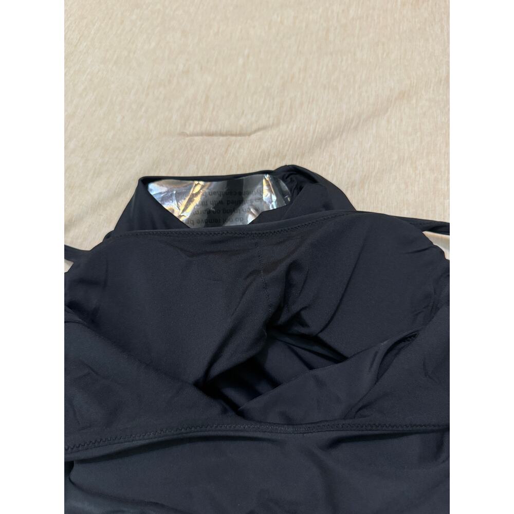 quince italian cut-out one-piece swimsuit in black, women size x-small xs - Picture 6 of 6